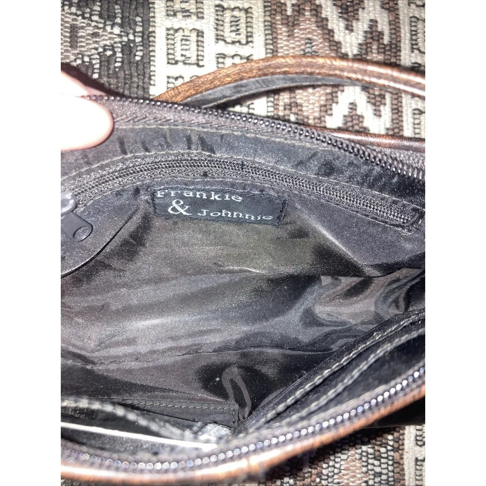 FRANKIE & JOHNNIE LEATHER SHOULDER BAG